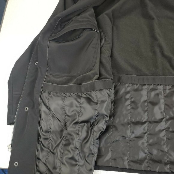 Kenneth Cole Reaction Womens Black Long Sleeve Collared‎ Coat Jacket Size Large - Picture 5 of 8